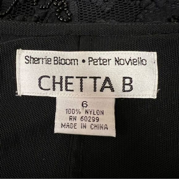 Chetta B beaded and sequined black top size 6 - Picture 5 of 5
